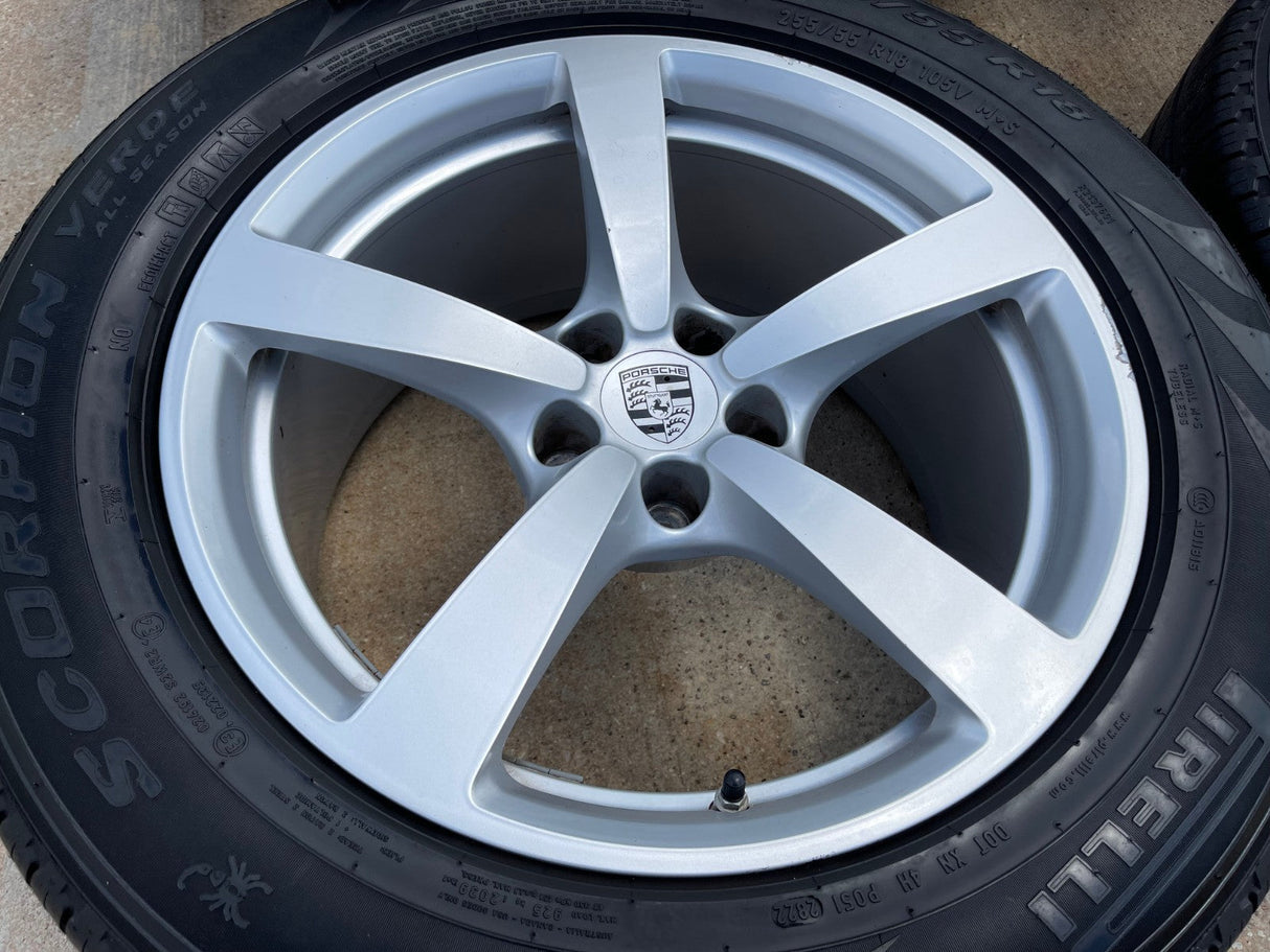 18" Porsche Macan OEM silver wheels rims 67519 67521 2020 2021 2022 2023 2024 Texas Truck Tire