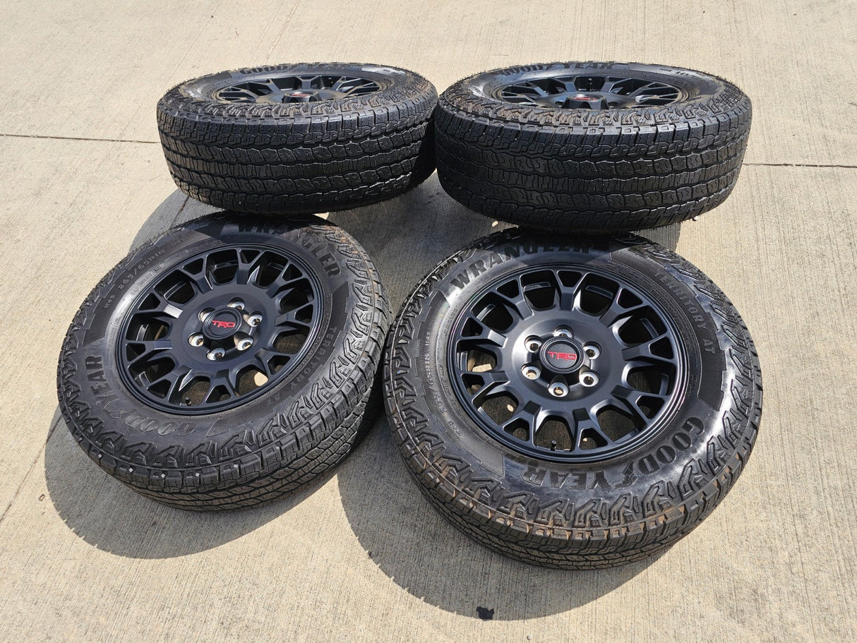 18" Toyota Tacoma 4Runner TRD Pro OEM 95973 wheels rims 2025 2026 GOODYEAR A/T Texas Truck Tire