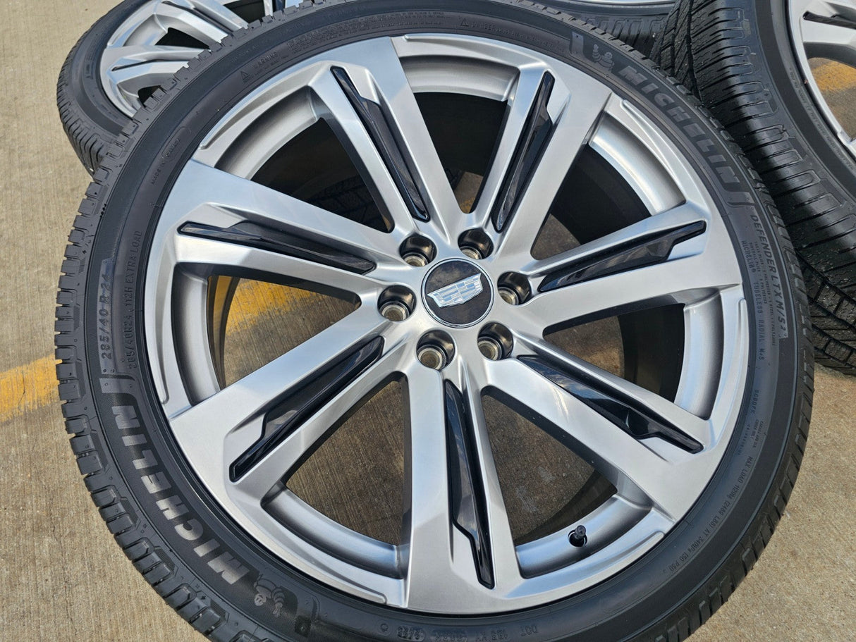 24" Cadillac Escalade V OEM wheels rims 2024 2025 2026 2027 NEW MICHELIN Texas Truck Tire