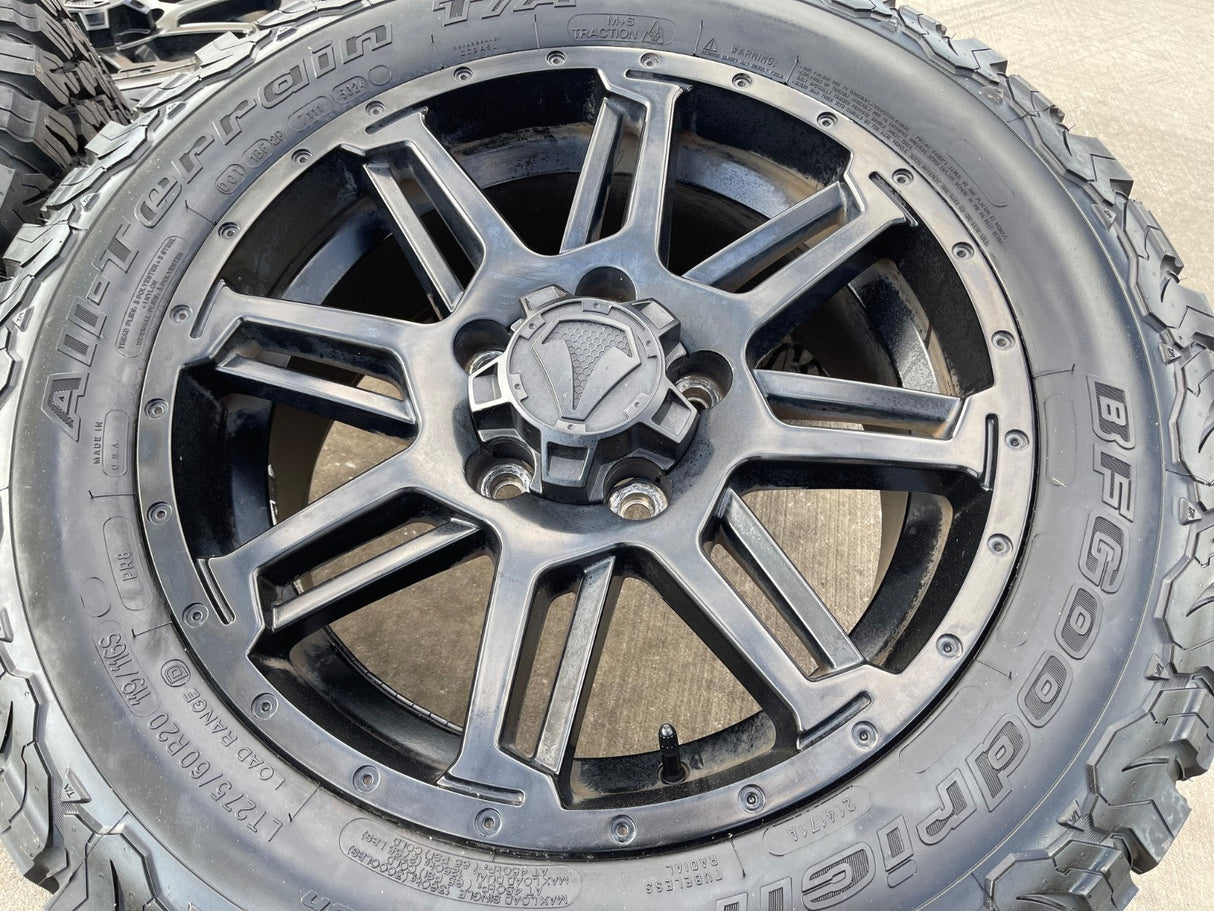 20" Toyota Tundra Sequoia T FORCE TSS TRD OEM black wheels rims 5x150 NEW BFG Texas Truck Tire