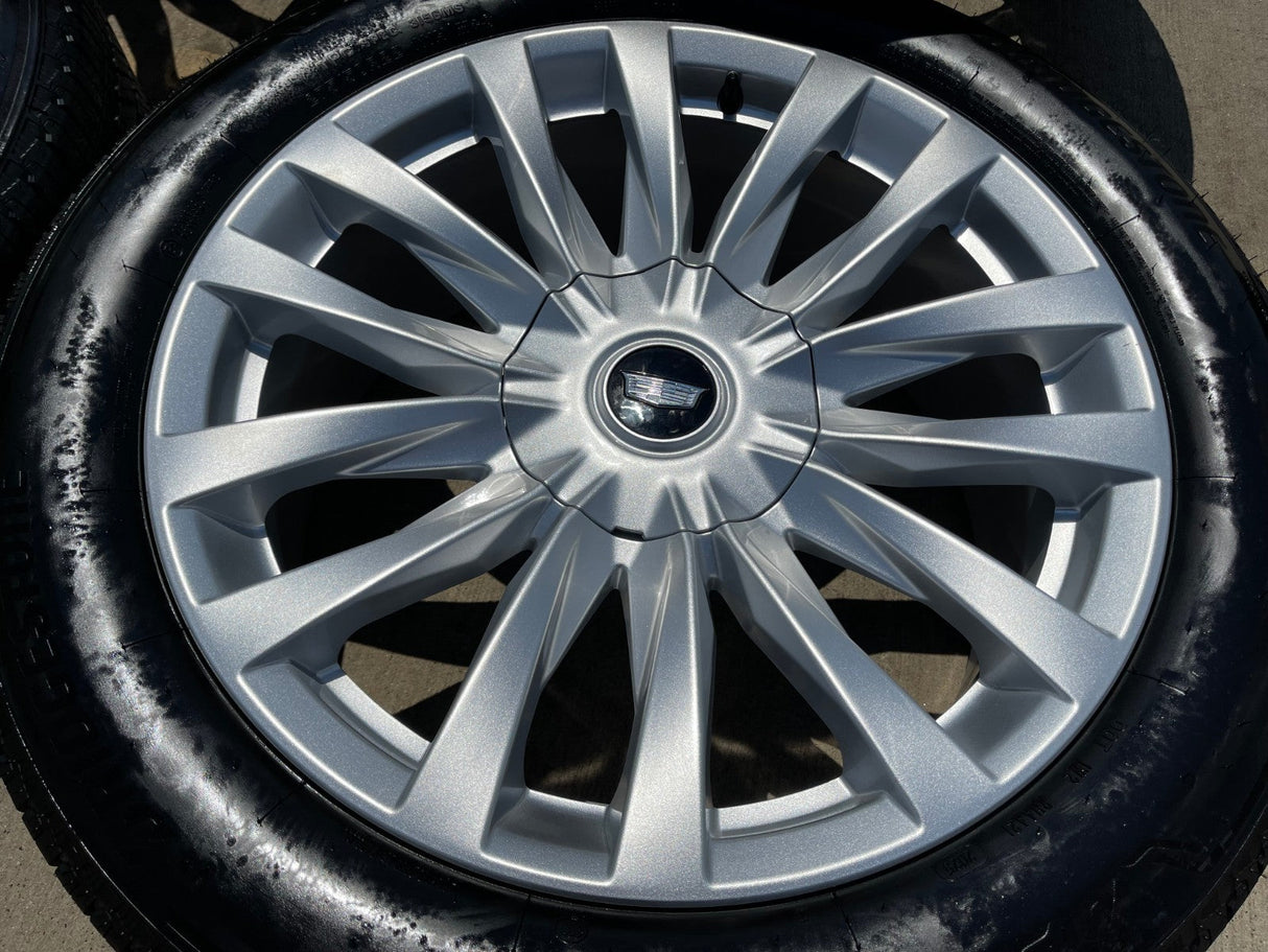 22" Cadillac Escalade Platinum OEM wheels rims 95026 tires 2025 2026 NEW Texas Truck Tire