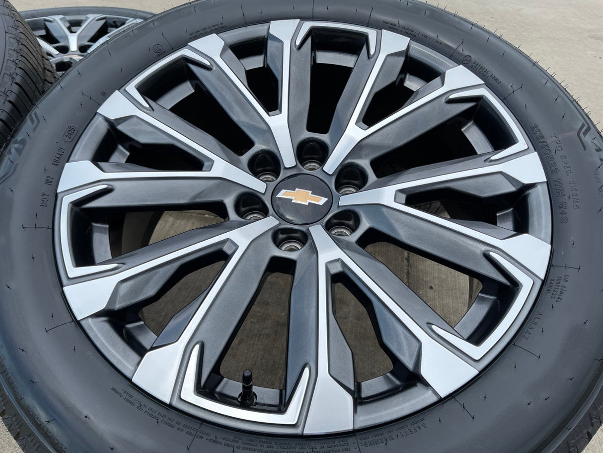 22" Chevy Tahoe Silverado Suburban OEM wheels rims 2022 2023 2024 2025 2026 NEW Texas Truck Tire