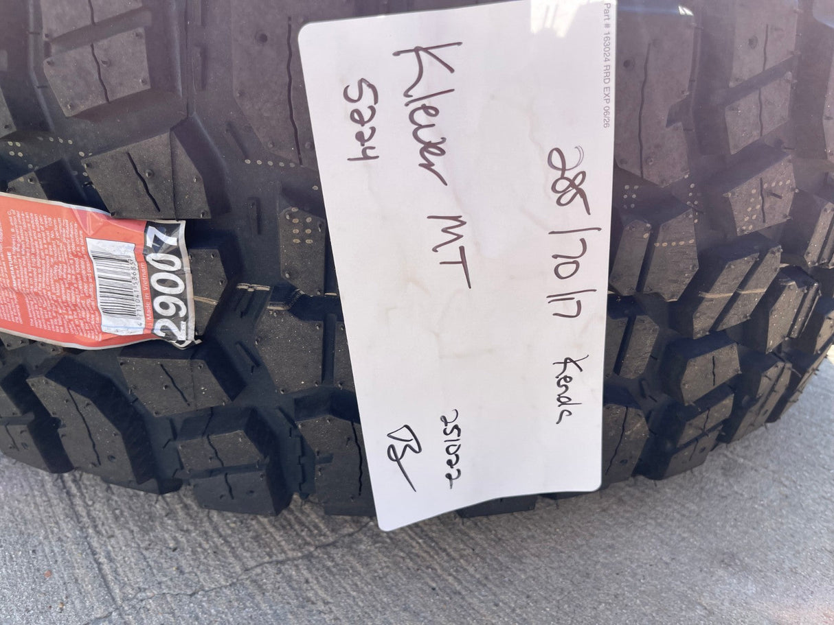 285/70/17 Kenda Kenda Klever M/T2 125 / R 10 PLY Load Range E tire NEW Texas Truck Tire