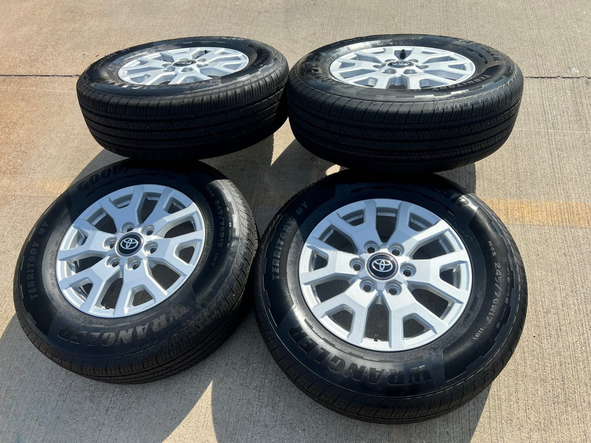 17" Toyota Tacoma 4Runner TRD OEM 94254 10637 wheels rims 2025 2026 GOODYEAR NEW Texas Truck Tire