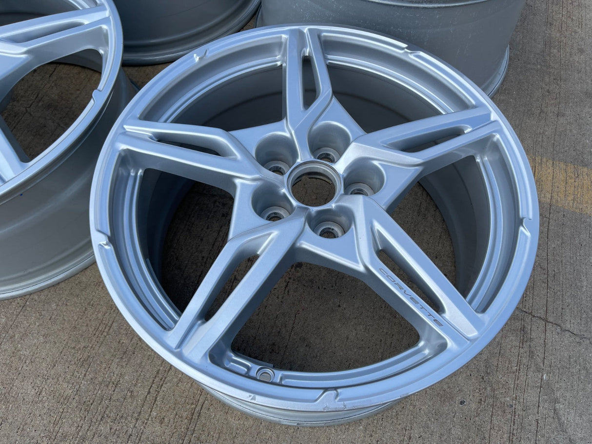 19" + 20" Chevy Corvette C8 OEM wheels rims 14007 14008 2023 2024 2025 2026 Texas Truck Tire