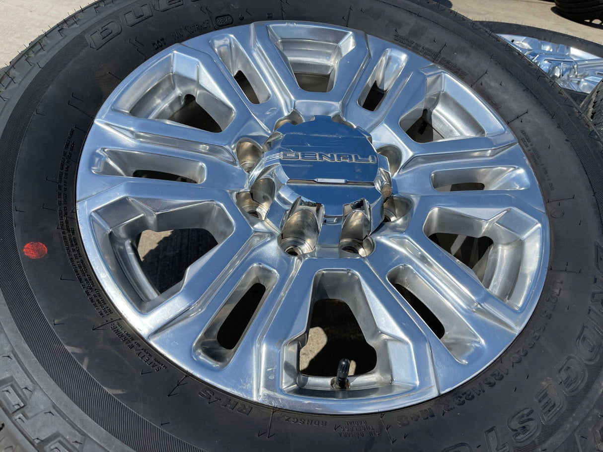 20" GMC Sierra Denali 2500 3500 OEM 5957 wheels rims tires 2022 2023 2024 2025 Texas Truck Tire