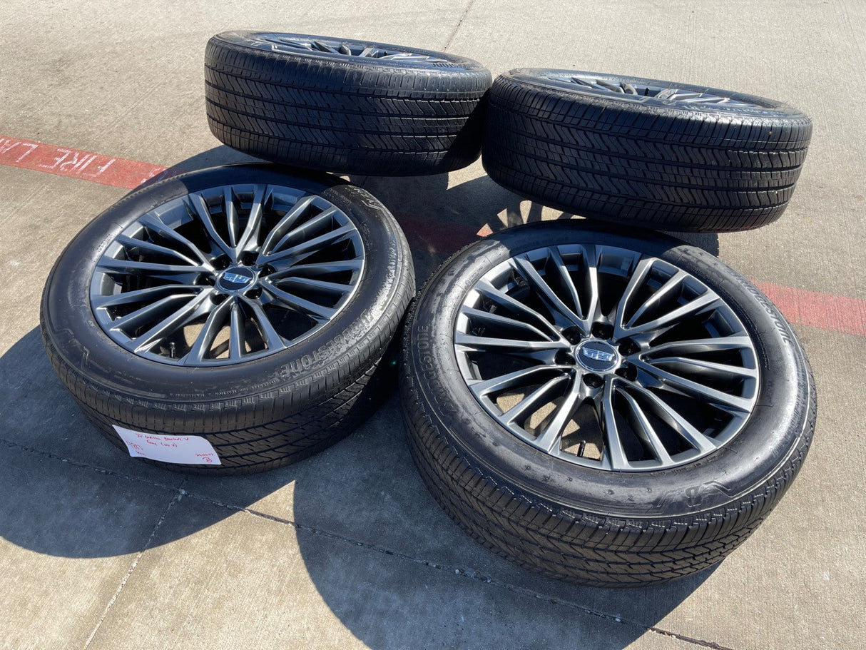 22" Cadillac Escalade V Platinum OEM 4883 95479 wheels rims BRIDGESTONE Texas Truck Tire