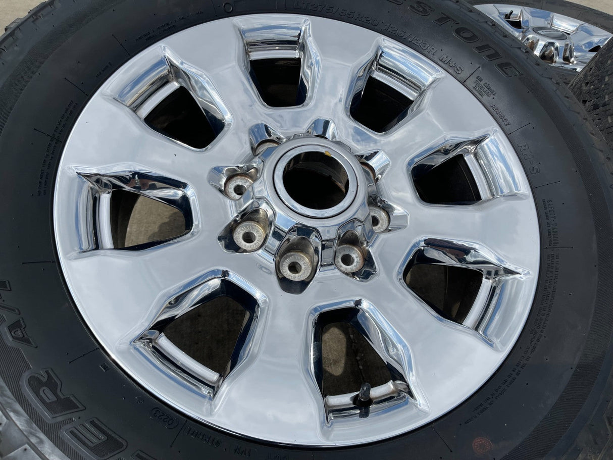 20" Ford F-250 King Ranch Lariat OEM 10100 rims wheels CHROME BRIDGESTONE Texas Truck Tire