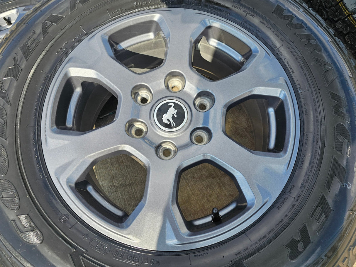 17" Ford Bronco Big Bend wheels rims 10384 OEM Ranger 2024 2025 2026 GOODYEAR Texas Truck Tire