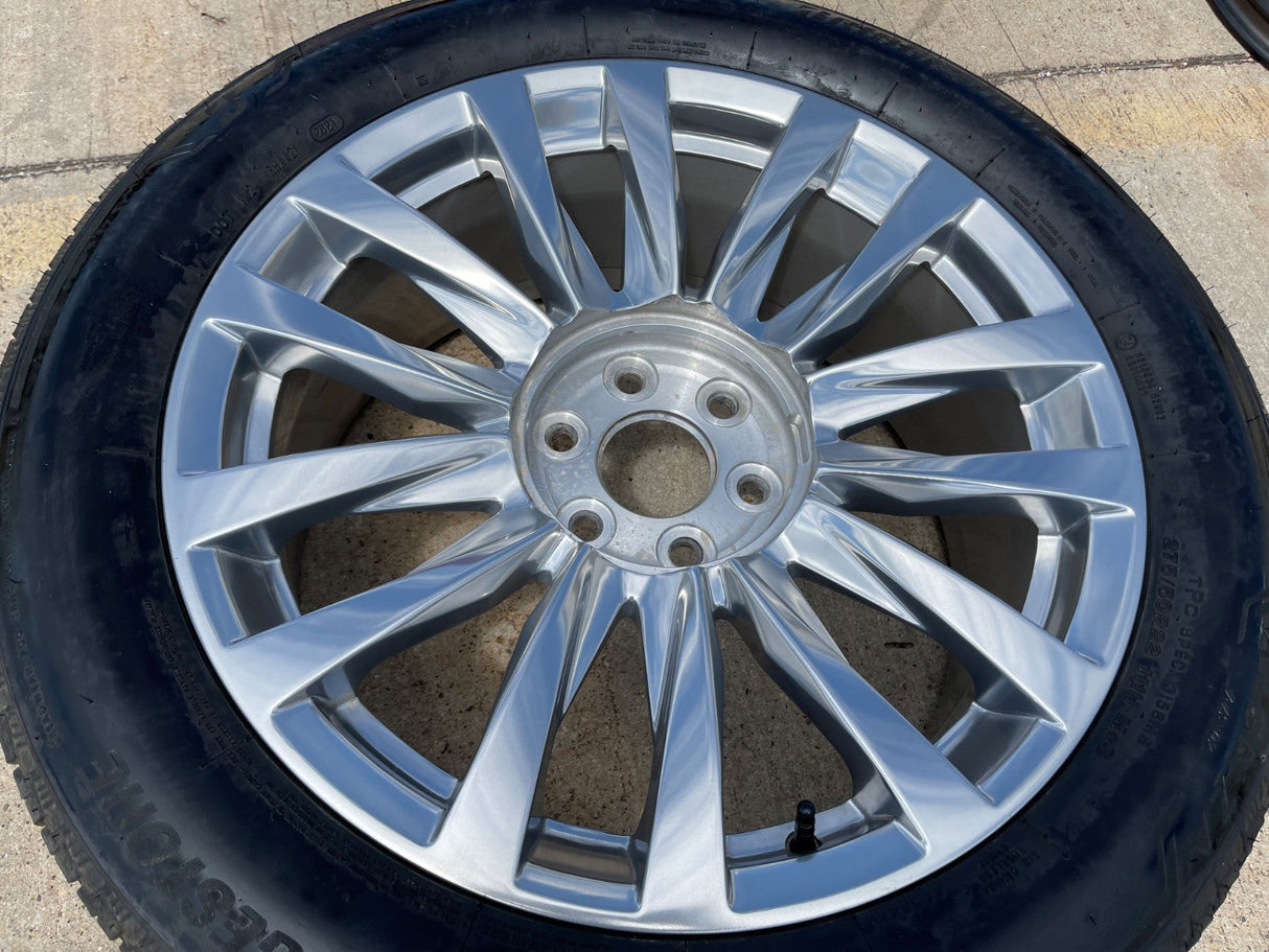 22" Cadillac Escalade OEM 4873 95026 polished wheel rim 2021 2022 2023 2024 2025 Texas Truck Tire