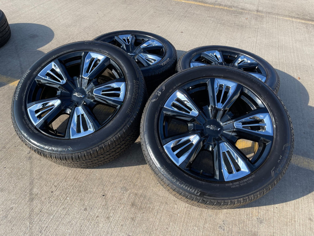 22" Chevy Tahoe RST Premier OEM black wheels rims 14046 96951 Silverado Suburban Texas Truck Tire