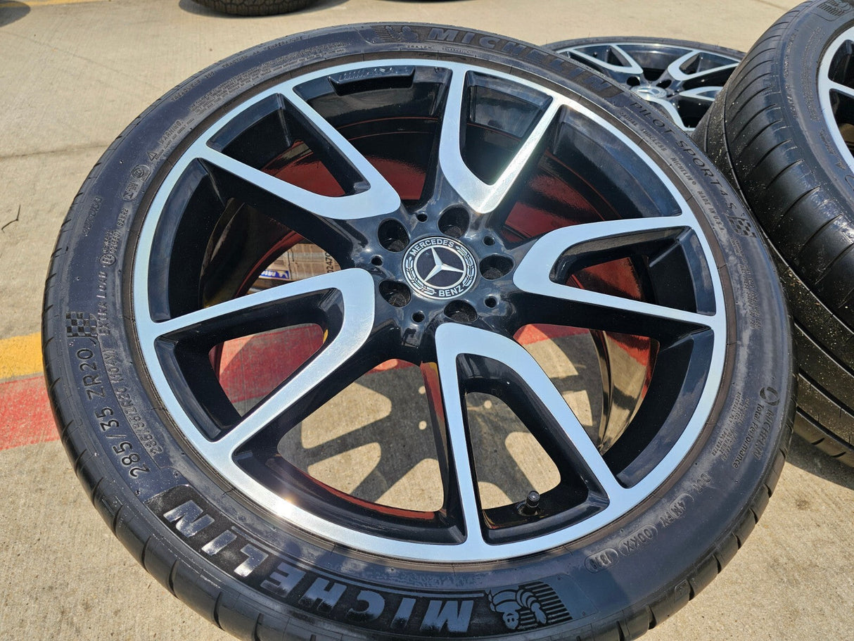 20" Mercedes E43 E53 E400 AMG S580 S65 S63 OEM 85543 85544 wheels rims MICHELIN Texas Truck Tire