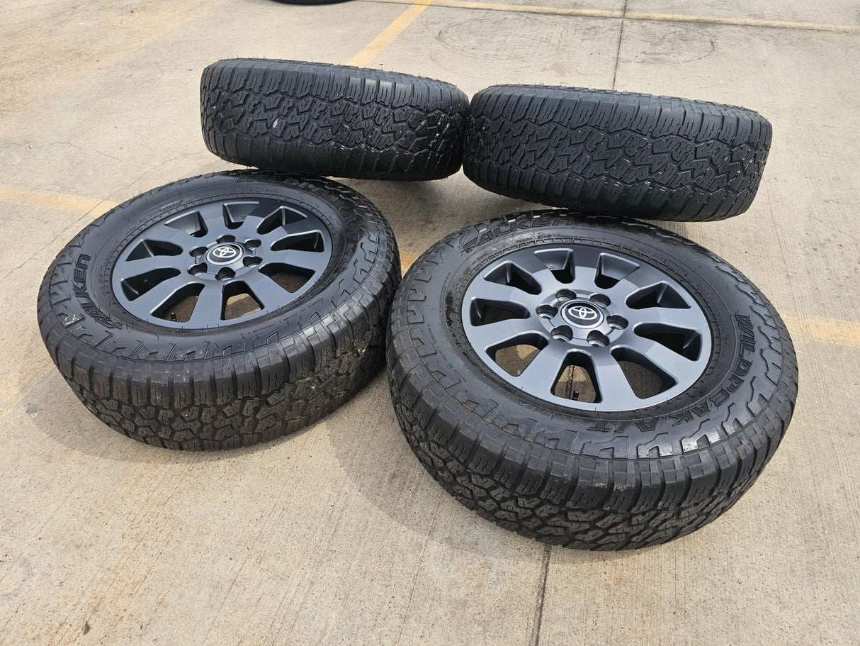18" Toyota Land Cruiser OEM TRD wheels rims 95952 Tundra Sequoia FALKEN A/T3 Texas Truck Tire