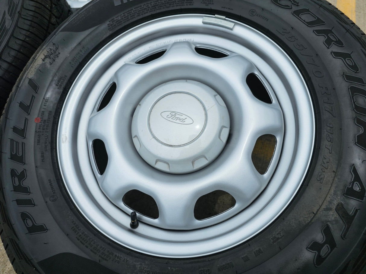17" Ford F-150 OEM rims wheels 3857 tires steel 2023 2024 2025 PIRELLI A/T NEW Texas Truck Tire