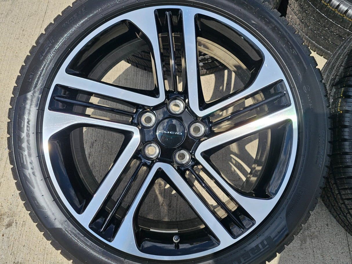 19" Lucid Air OEM Grand Touring black wheels rims 2025 2026 2027 PIRELLI NEW Texas Truck Tire