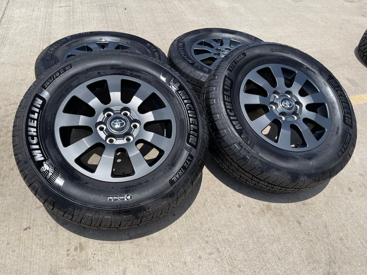 18" Toyota Land Cruiser OEM TRD wheels rims 95952 Tundra Sequoia MICHELIN Texas Truck Tire