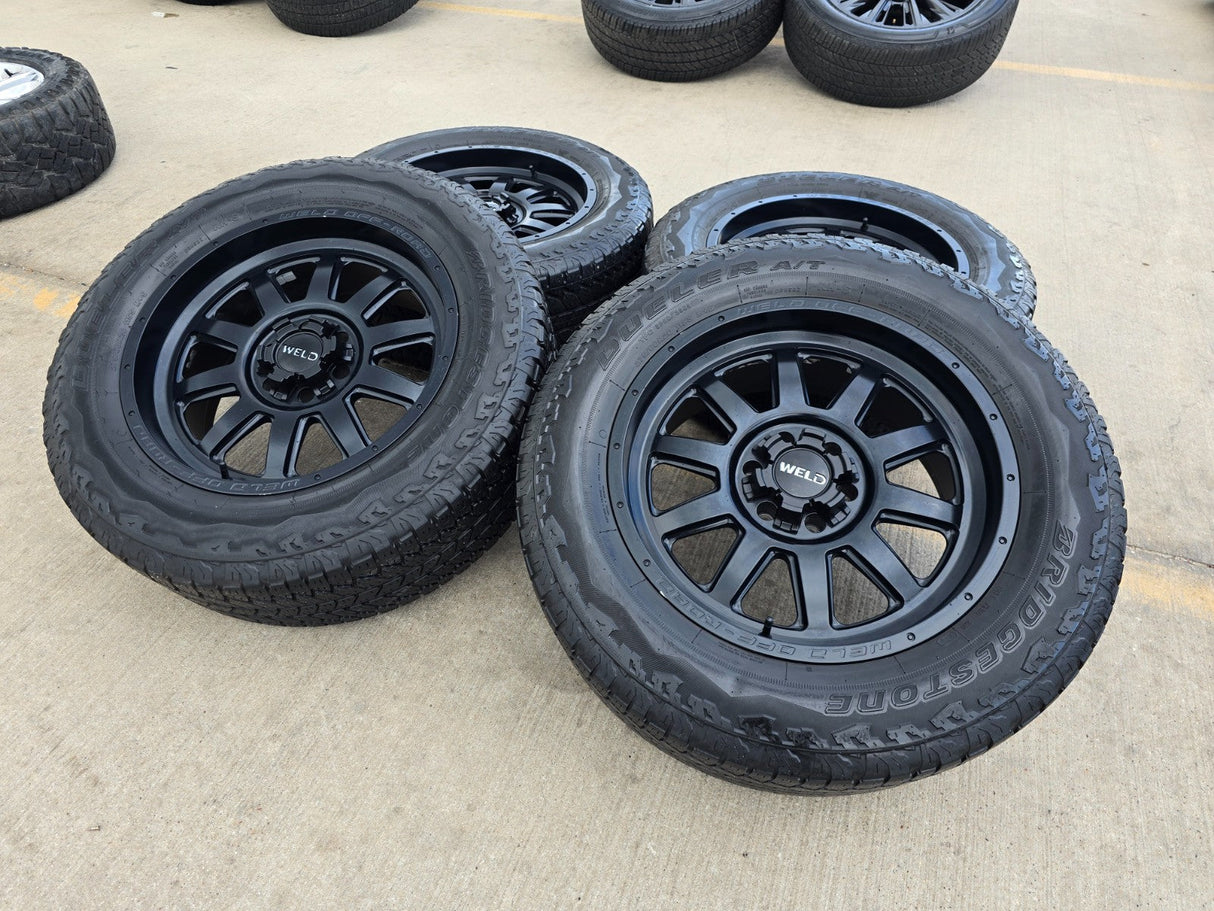 20x9 Weld Off-Road Stealth W168 Silverado Ford F-150 RAM wheels rims 6x139 6x135 Texas Truck Tire