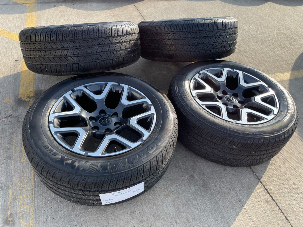 20" Dodge Ram 1500 OEM 94059 Laramie wheels rims 68583860AA 2024 2025 2026 NEW Texas Truck Tire
