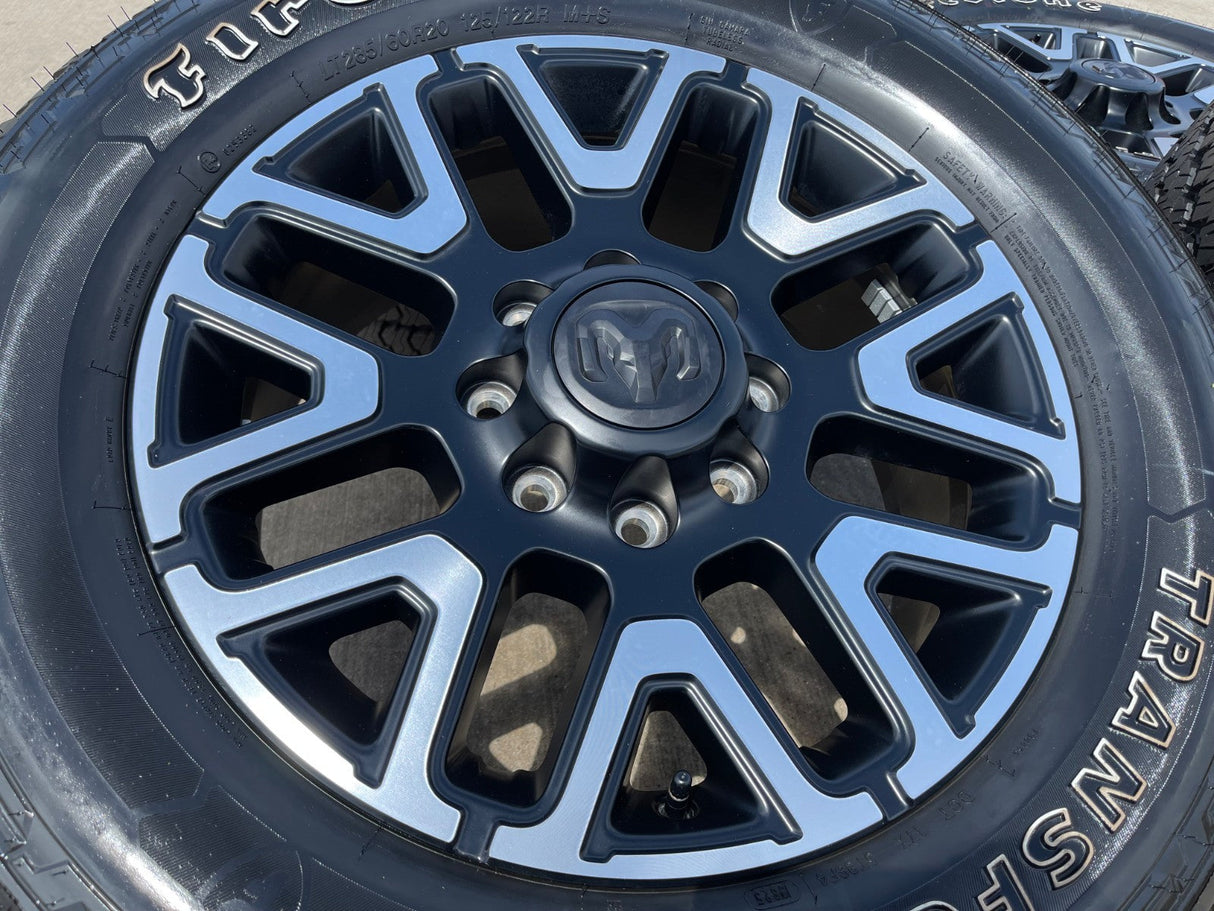 20" Dodge Ram 2500 3500 LARAMIE OEM 51649 wheels rims A/T2 2025 2026 NEW Texas Truck Tire