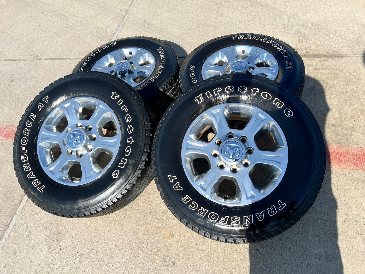 18" Ram 2500 3500 Laramie Power Wagon OEM wheels rims 2692 FIRESTONE A/T Texas Truck Tire