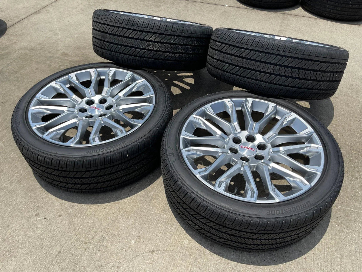 24" GMC Yukon Sierra DENALI OEM wheels rims tires 2022 2023 2024 2025 2026 NEW Texas Truck Tire