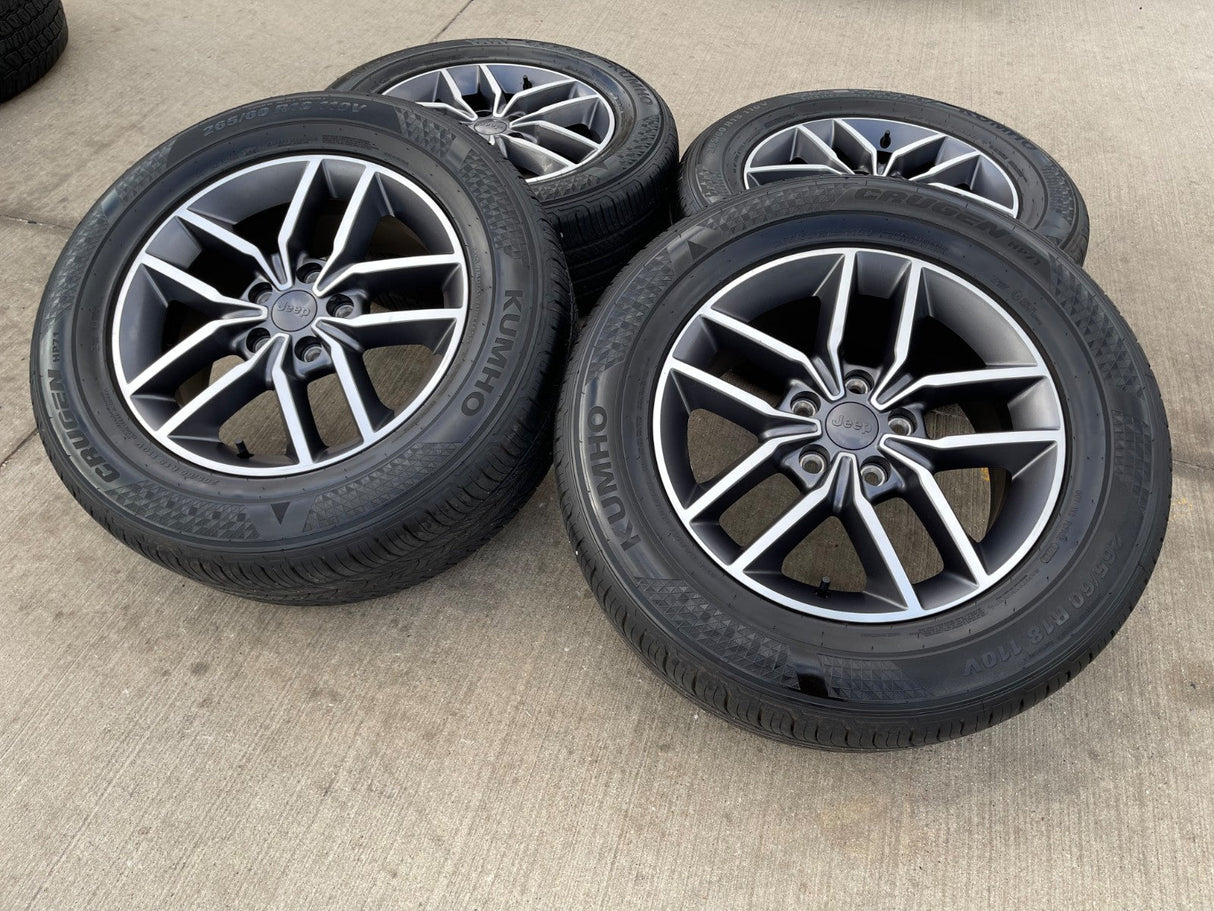 18" Jeep Grand Cherokee L OEM wheels rims 9164 Durango 2021 2022 2023 2024 2025 Texas Truck Tire