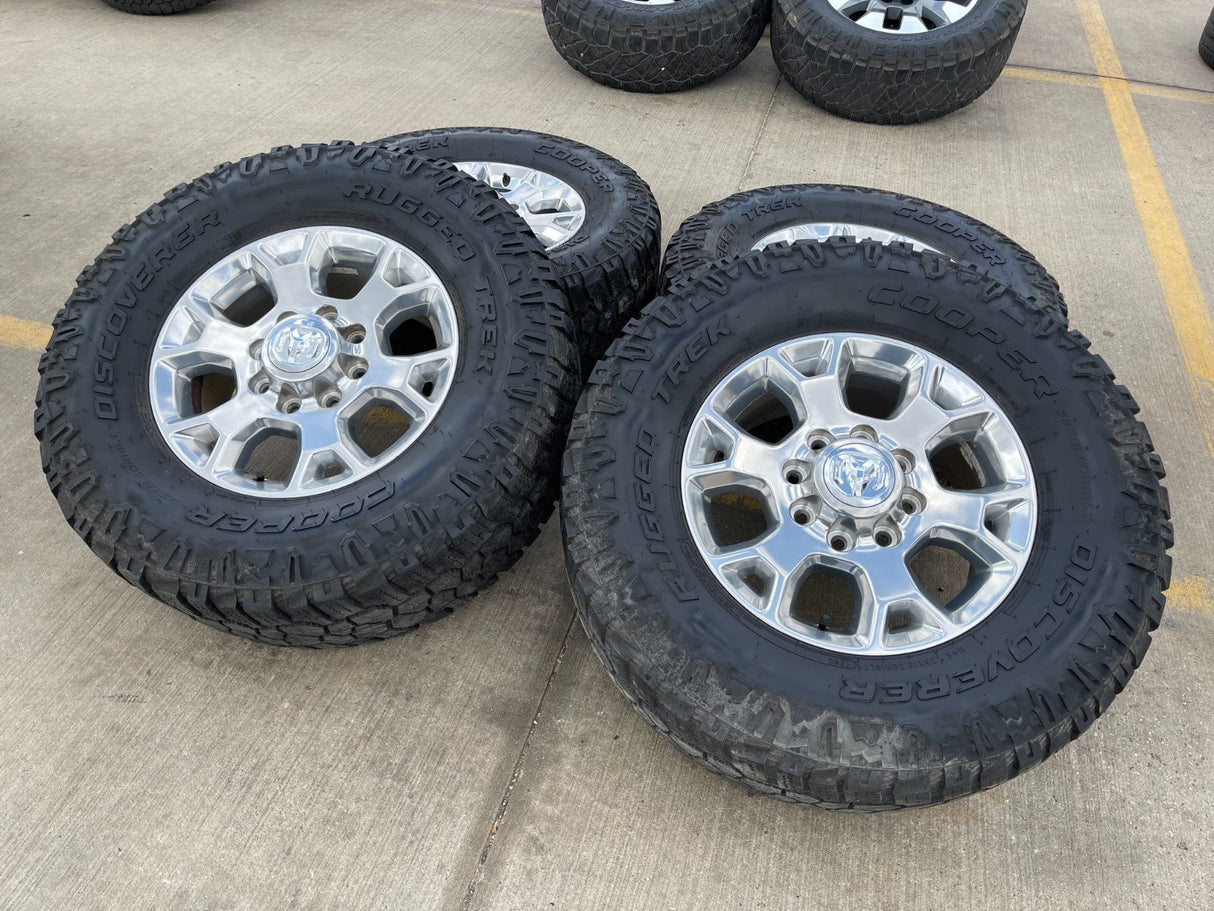 18" Ram 2500 3500 Laramie Power Wagon OEM wheels rims 2693 tires COOPER 35" Texas Truck Tire