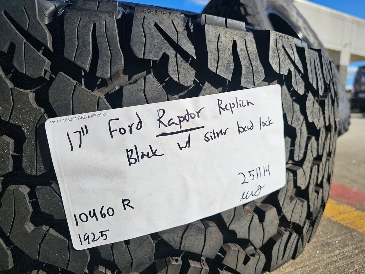 17" Ford F-150 Raptor R OEM Replica BEADLOCK 10460 rims wheels 35" tires BFG NEW Texas Truck Tire