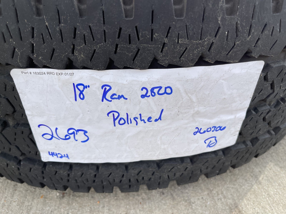 18" Ram 2500 3500 Laramie Power Wagon OEM wheels rims 2693 tires FIRESTONE A/T2 Texas Truck Tire