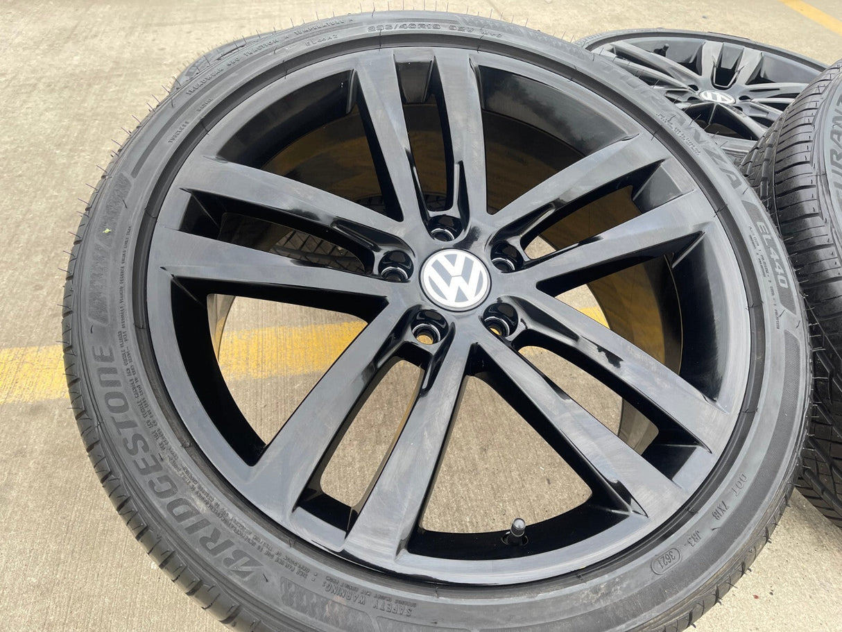 19" VW Passat Golf GTI Jetta OEM Salvador black wheels rims 70002 tires Texas Truck Tire
