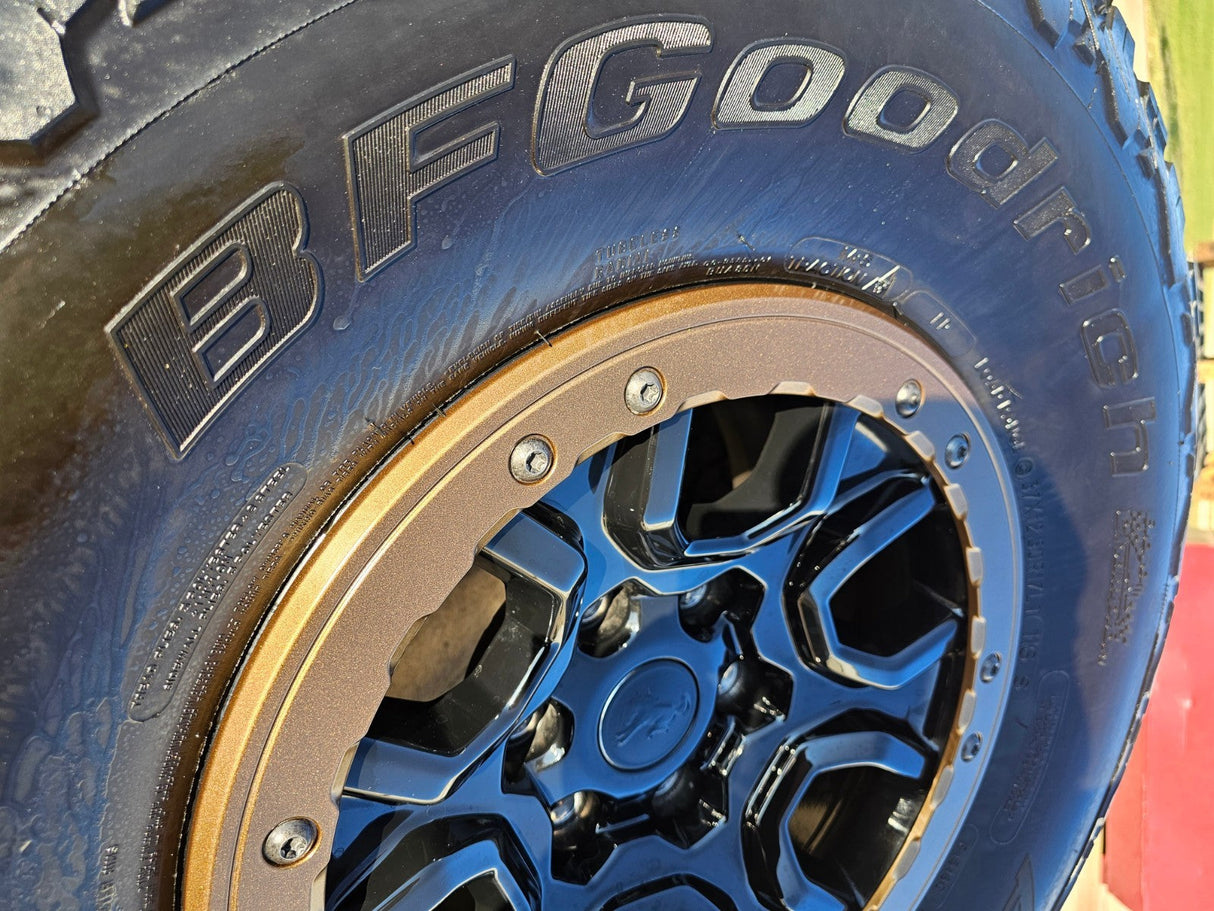 17" Ford Bronco SASQUATCH wheels rims BEADLOCK 10388 Ranger BFG KO2 A/T 37" Texas Truck Tire