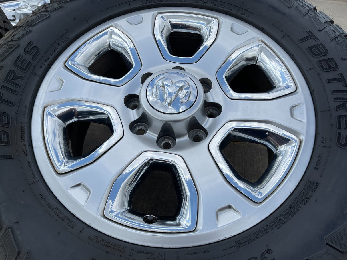 20" Dodge Ram 2500 3500 OEM 2477 CHROME wheels rims tires 35" Texas Truck Tire