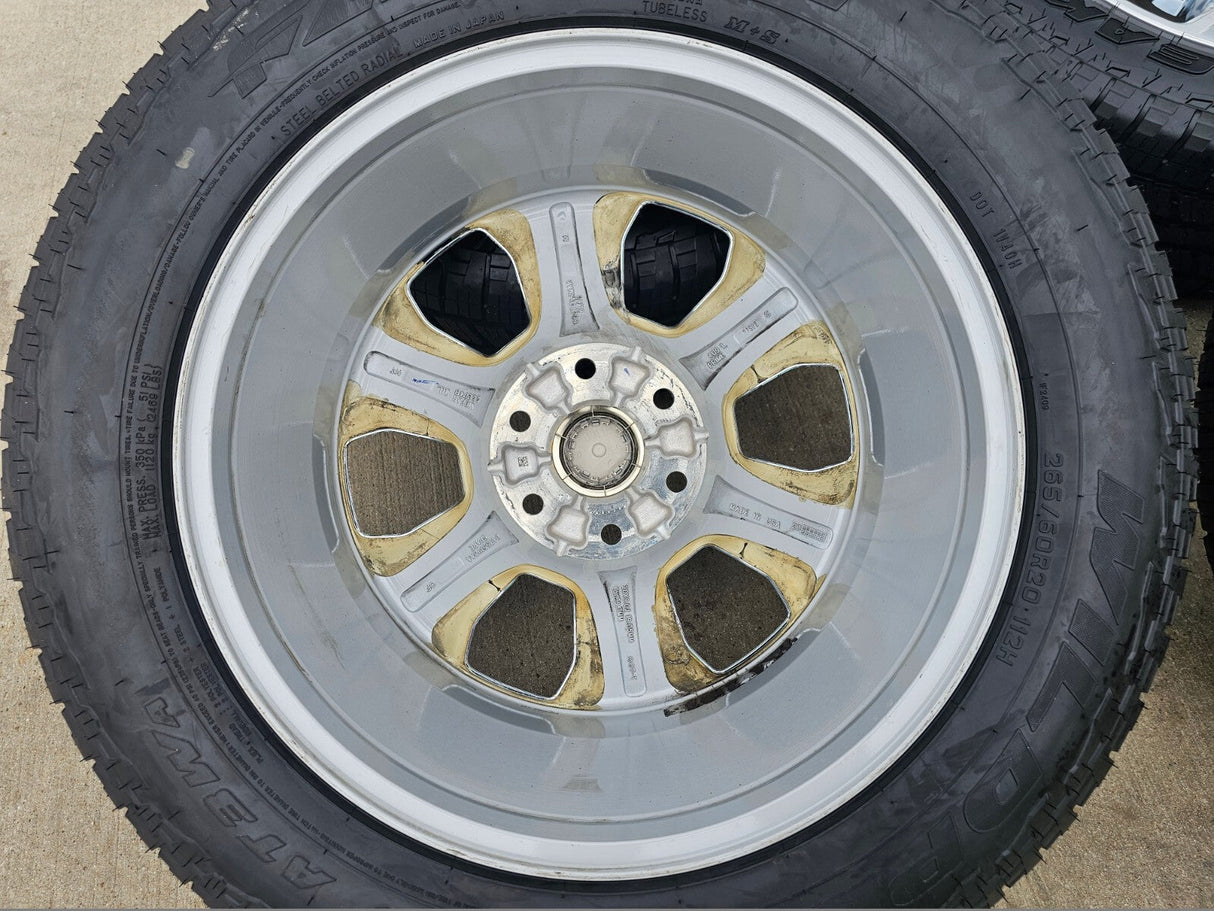 20" Dodge Ram 1500 OEM Laramie CHROME 2679 wheels rims tires 2023 2024 2025 NEW Texas Truck Tire