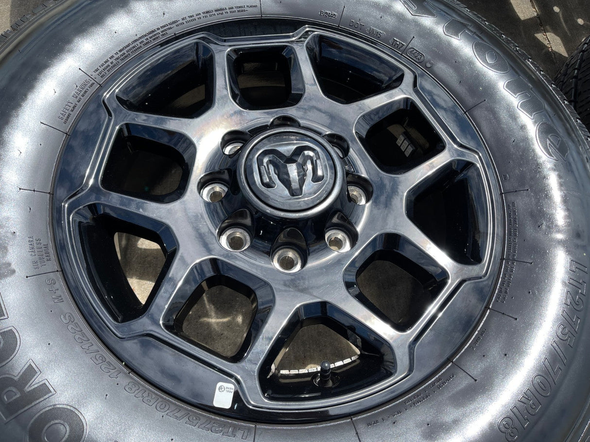 18" Dodge Ram 2500 3500 OEM 68629288 wheels rims FIRESTONE HT Texas Truck Tire