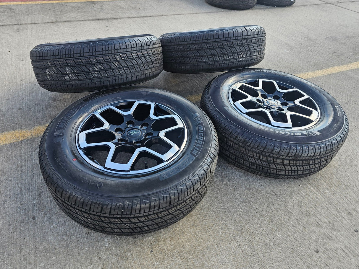 18" Ford Ranger wheels rims tires black 95213 tires 2024 2025 2026 NEW MICHELIN Texas Truck Tire
