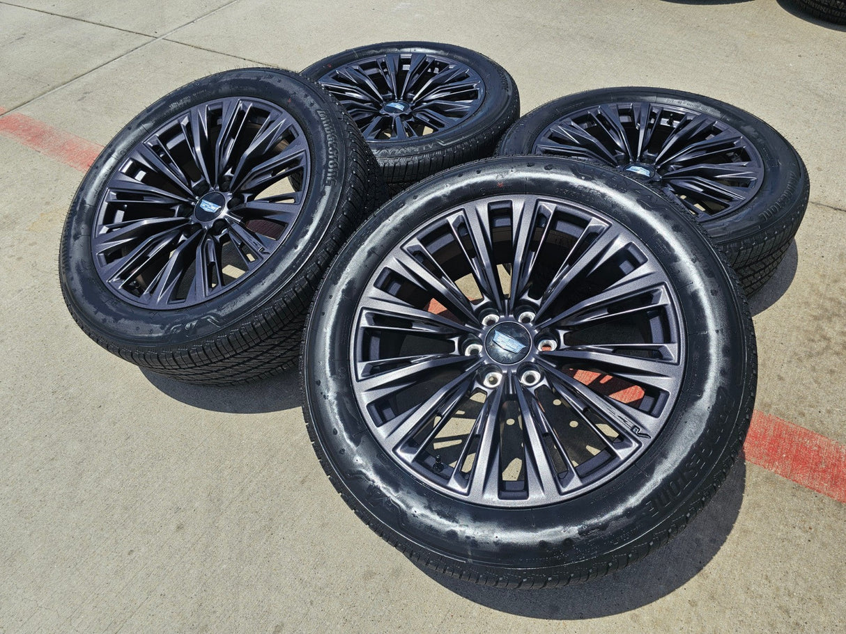 22" Cadillac Escalade V V600 Platinum OEM ORIGINAL rims 2025 2026 NEW Texas Truck Tire