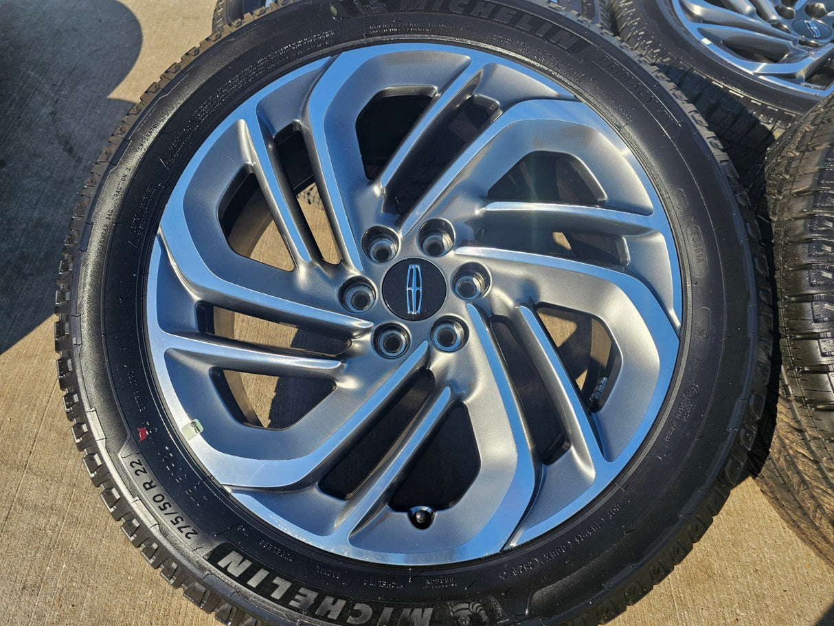 22" Lincoln Navigator OEM 94225 rims wheels BLACK LABEL 2025 2026 MICHELIN NEW Texas Truck Tire
