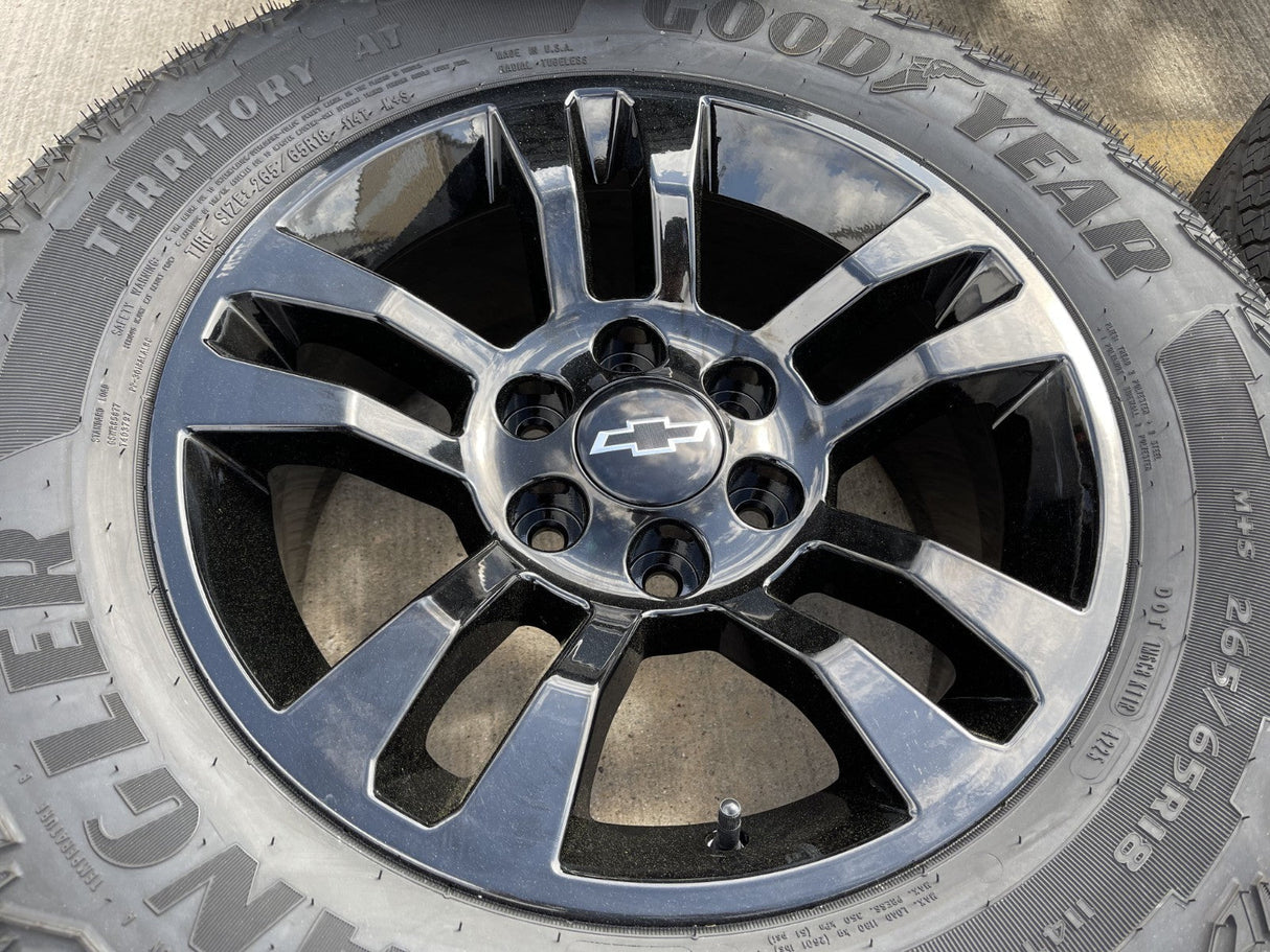 18" Chevy Silverado Suburban Tahoe OEM 5646 wheels rims Sierra GOODYEAR NEW Texas Truck Tire
