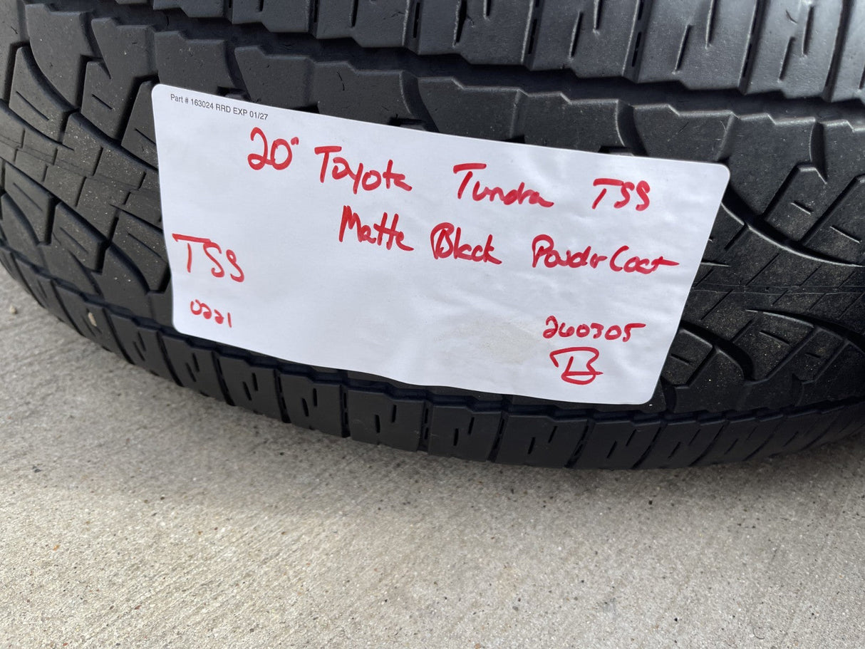 20" Toyota Tundra Sequoia T FORCE TSS TRD OEM black wheels rims 5x150 PIRELLI Texas Truck Tire