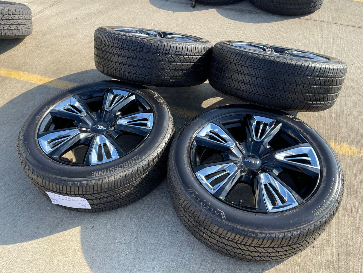 22" Chevy Tahoe RST Premier OEM black wheels rims 14046 96951 Silverado Suburban Texas Truck Tire