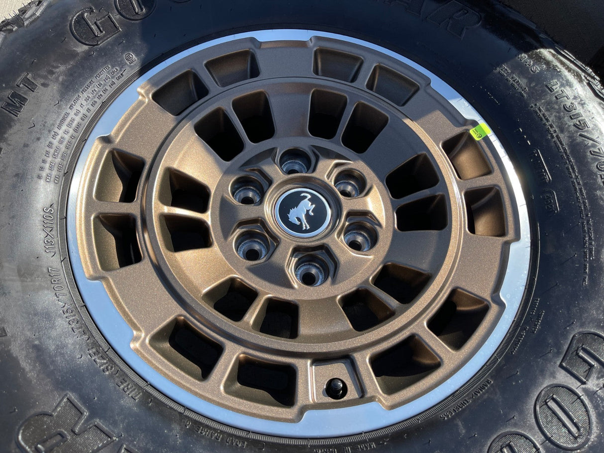 17" Ford Bronco HERITAGE Edition wheels rims BRONZE GOODYEAR 35" Texas Truck Tire