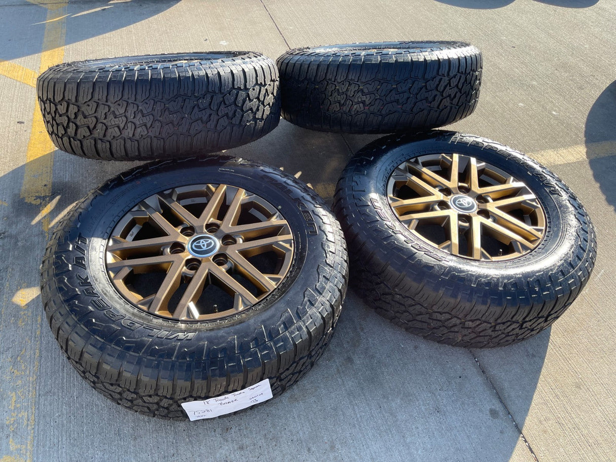 18" Toyota Tundra TRD OEM wheels rims 75281 Sequoia LX600 2025 2026 NEW FALKEN Texas Truck Tire