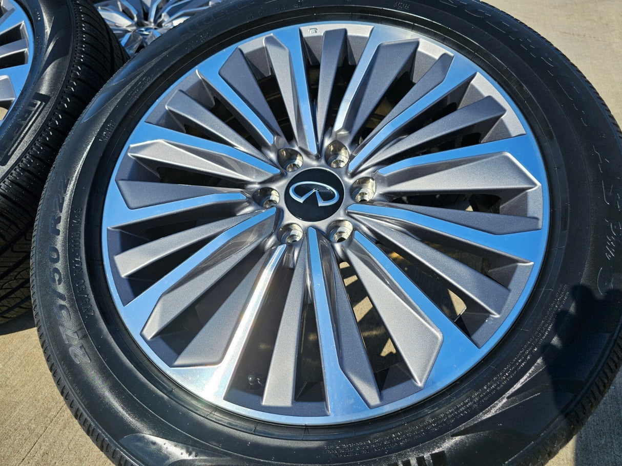 22" Infiniti QX80 QX56 Nissan Titan Armada OEM 94236 wheels rims 2025 2026 NEW Texas Truck Tire