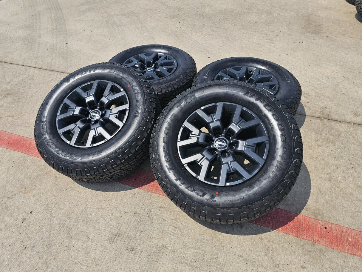 17" Nissan Frontier OEM Desert Runner 62832 wheels rims tires 2023 2024 2025 NEW Texas Truck Tire