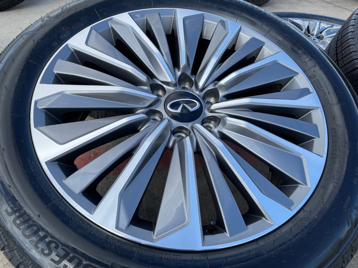 22" Infiniti QX80 QX56 Nissan Titan Armada OEM 94236 wheels rims 2025 2026 NEW Texas Truck Tire