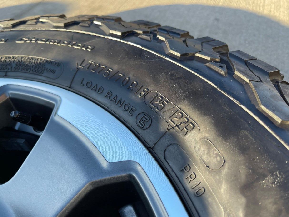 18" Ford F-250 F-350 OEM TREMOR rims wheels 10482 BFG KO2 A/T Texas Truck Tire