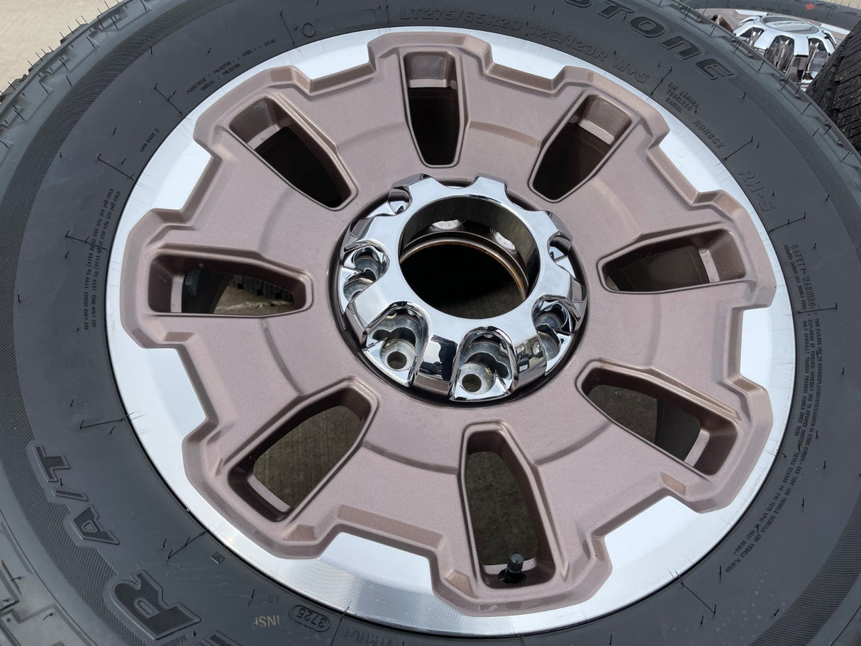 20" Ford F-250 F-350 OEM 10487 LIMITED KING RANCH tan wheels rims 2025 2026 NEW Texas Truck Tire