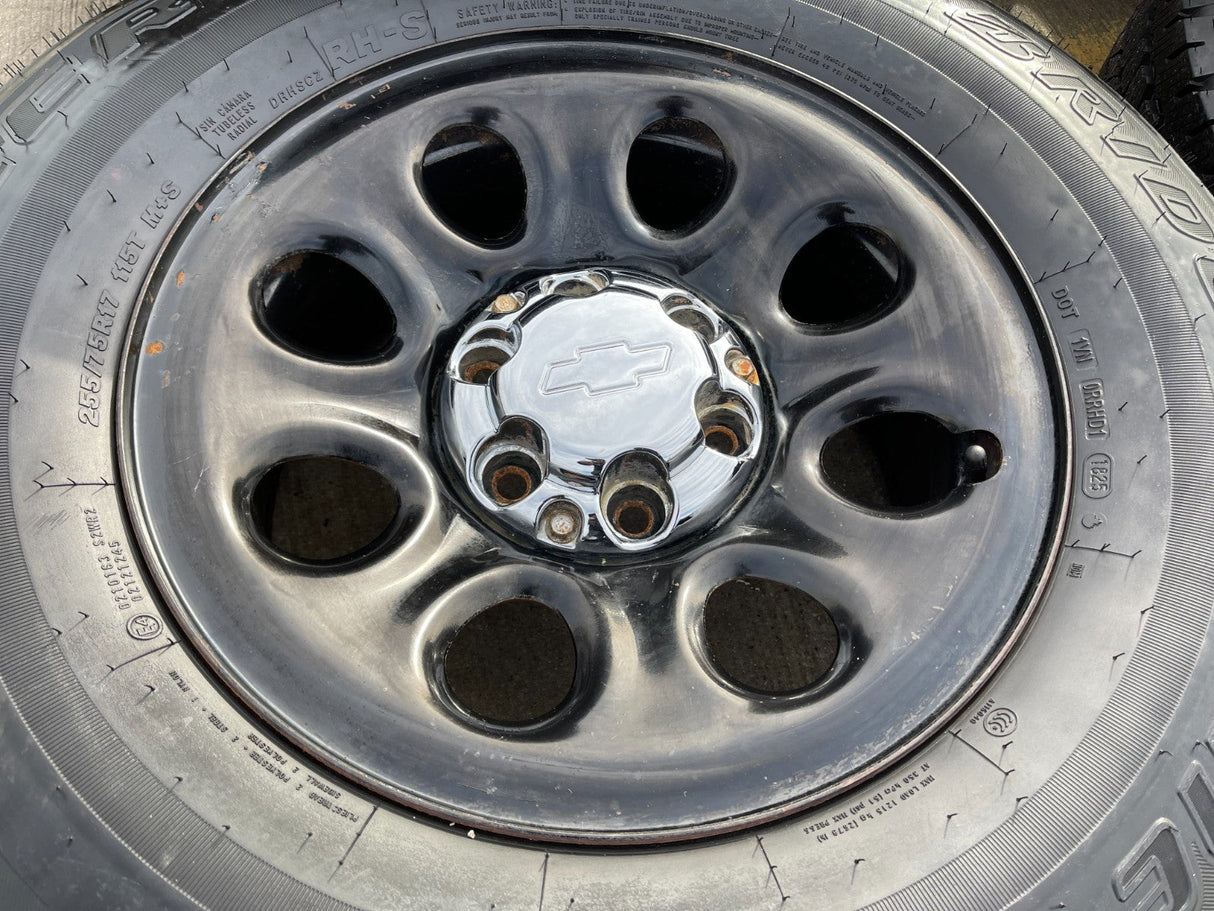 17" Chevy Silverado 1500 Tahoe PPV OEM 5223 8074 wheels rims BRIDGESTONE A/T Texas Truck Tire