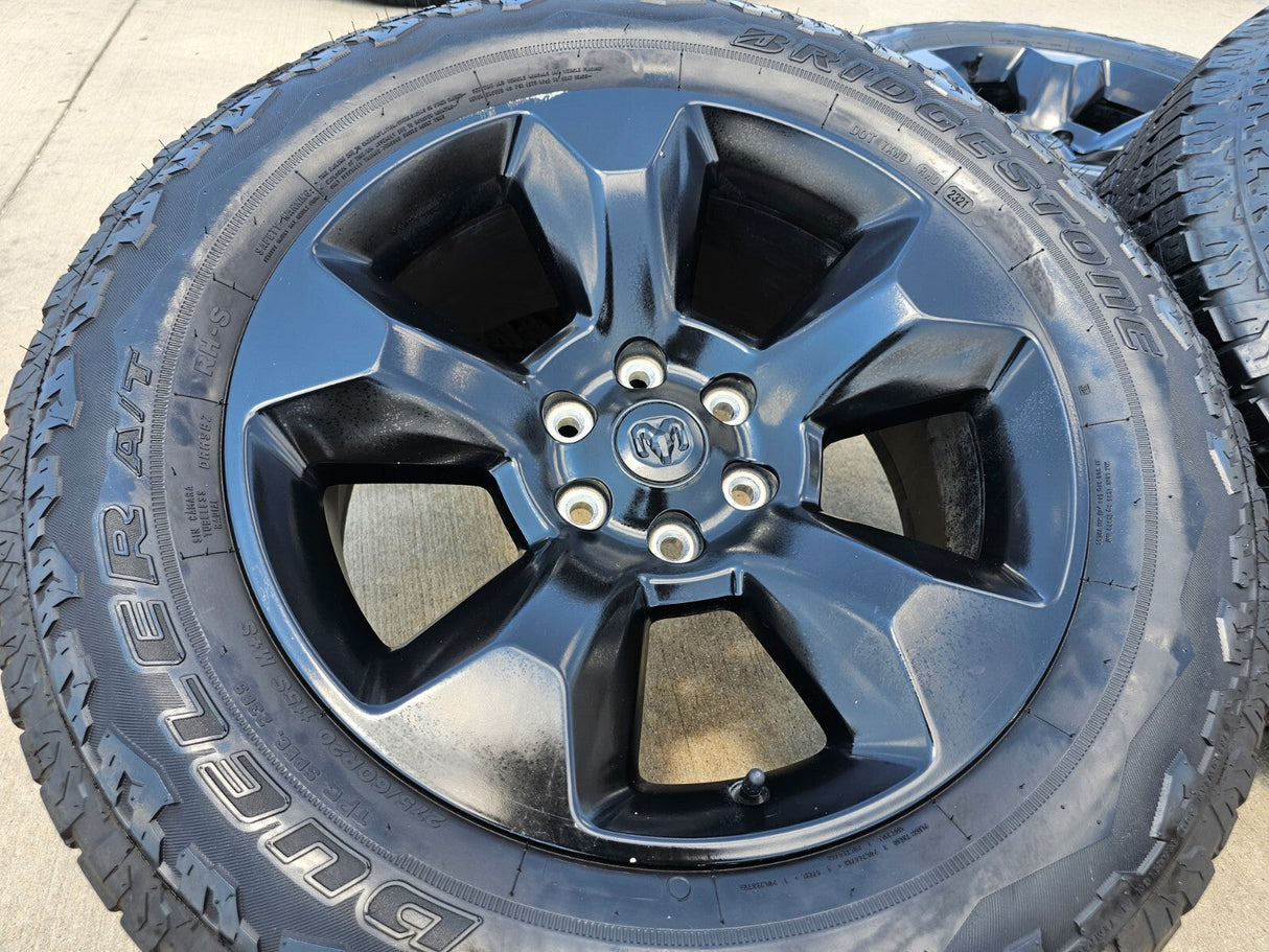 20" Ram 1500 OEM LIMITED Laramie wheels rims black 2675 2722 Texas Truck Tire