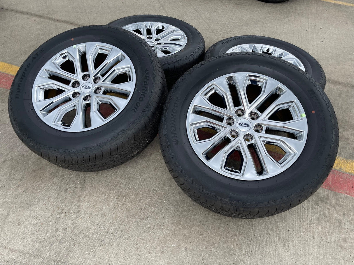 20" Ford F-150 LARIAT Limited OEM 10619 rims wheels CHROME Expedition 2026 NEW Texas Truck Tire